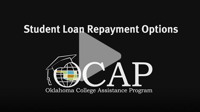 Image of video title page reading Student Loan Repayment Options, OCAP